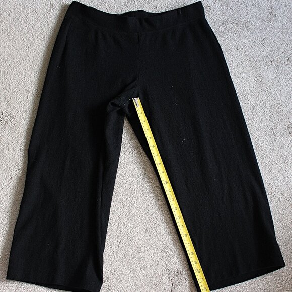 Eileen Fisher Vintage - Knitted Wool Wide Leg Crop Pants - Nerd Chic Style - L - Picture 6 of 7